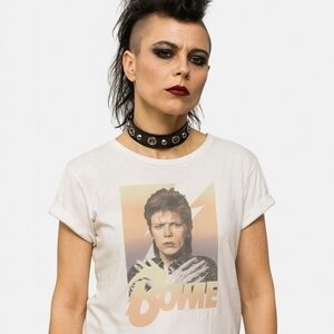 David Bowie T Shirt Women's Size Large White